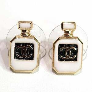 Chanel CHANEL Perfume Bottle Motif Earrings C25 - Women's Accessories
